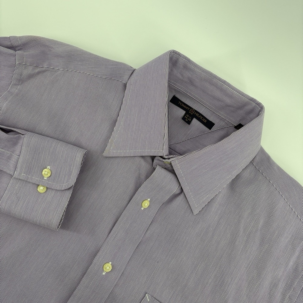 Tommy Bahama Shirt Mens M 15 1/2 34-35 Purple Gray Long Sleeve Button‎ Up